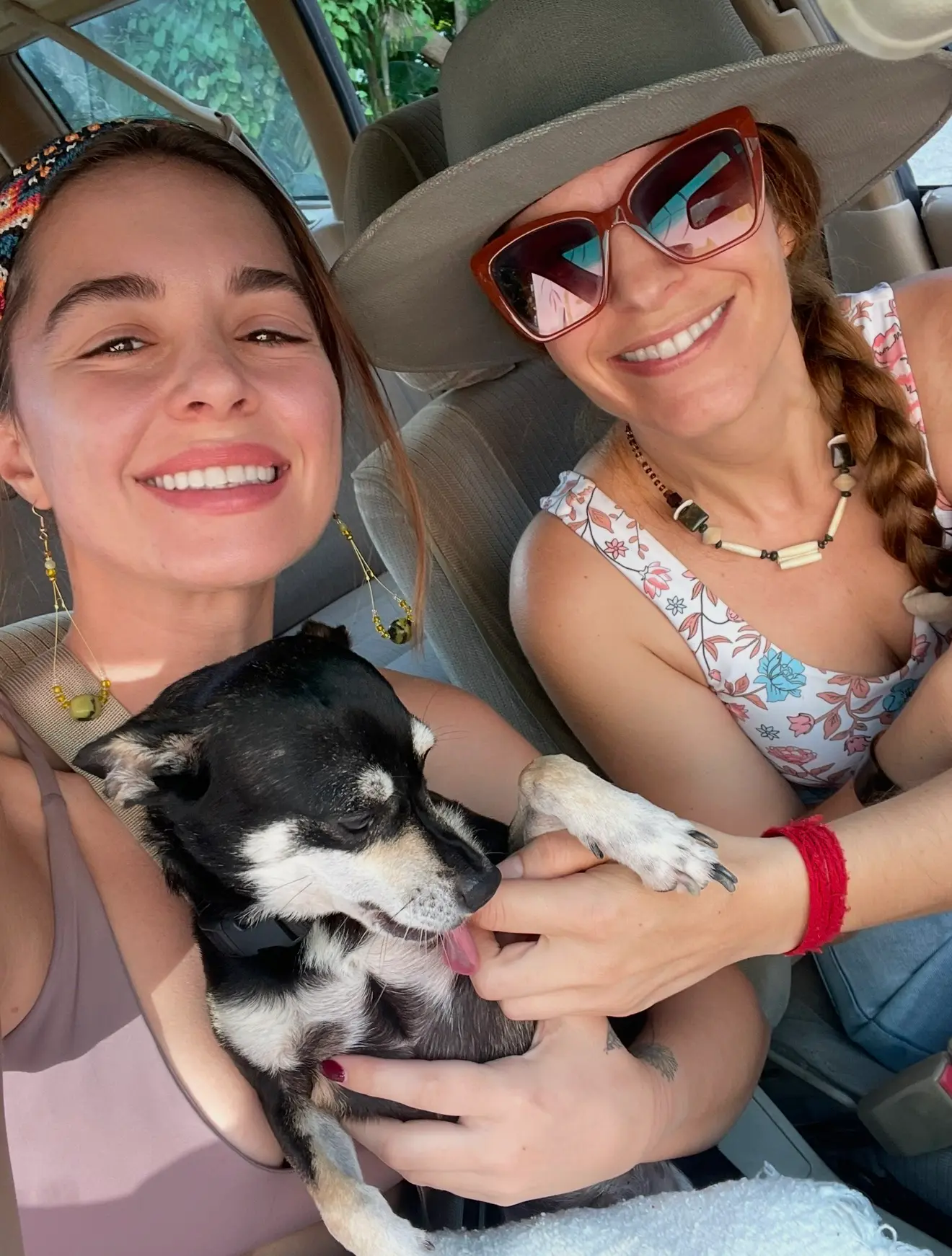 Jenelle Glenn and Steph LaPrairie together with their dog